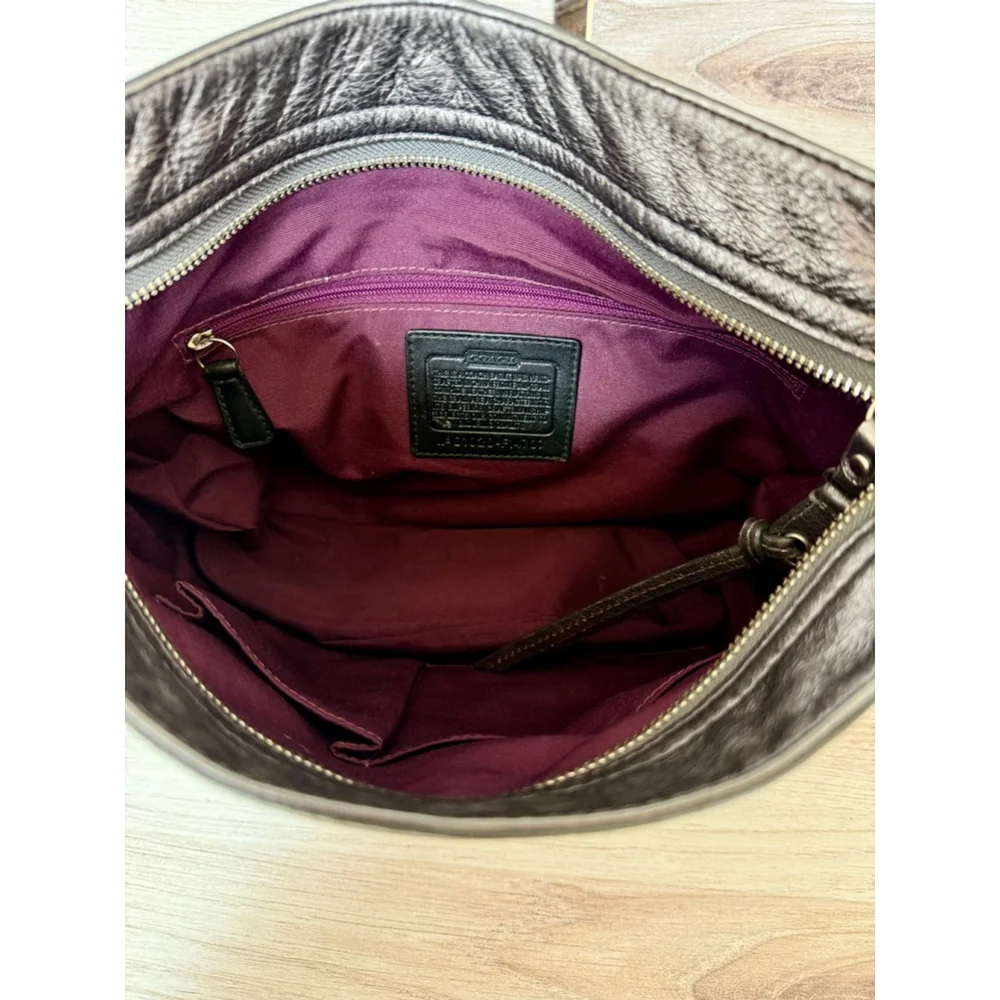 Coach Zoe Gun Metal Grey Leather Shoulder Bag One‎ Size - Picture 7 of 7